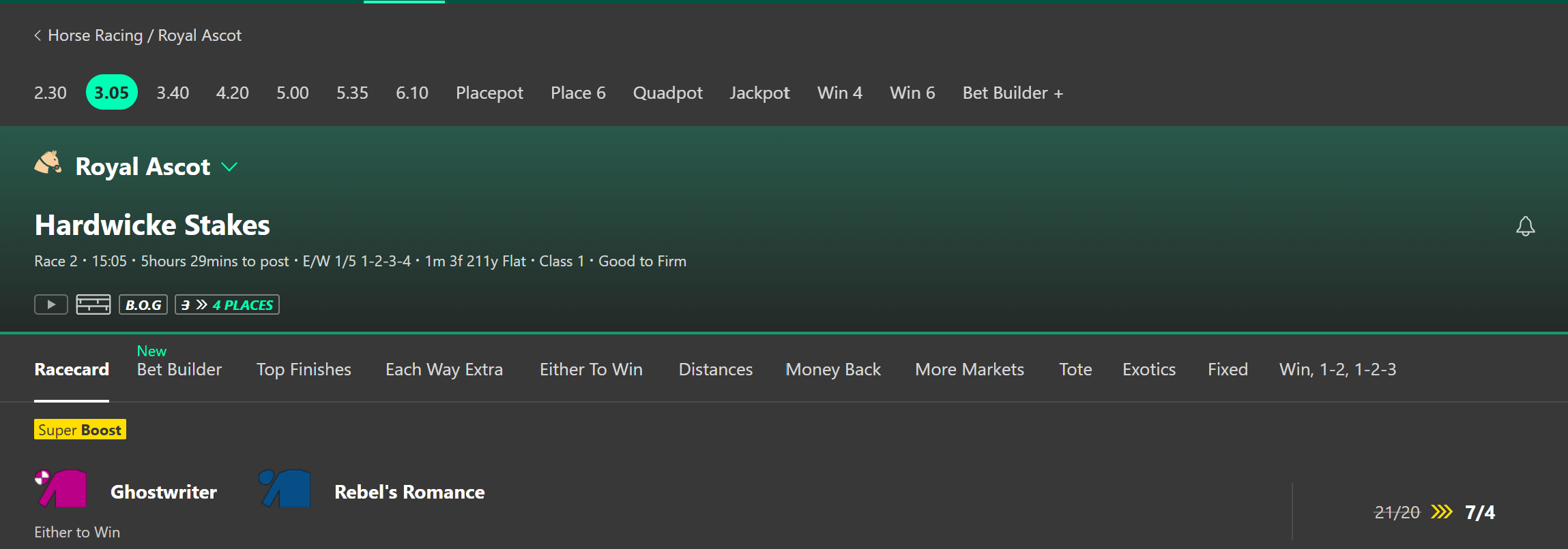 Hardwicke Stakes Super Boost bet365